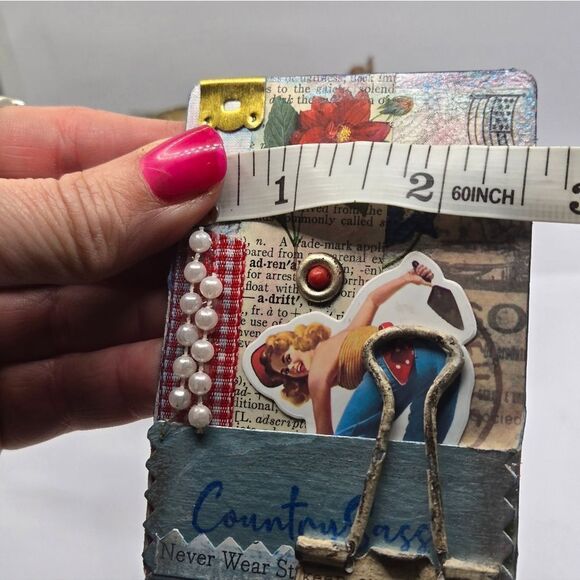 "5/$25" Pin Up Girl Summertime Artist Trading Card ATC W/Altered Holding Clip - Picture 7 of 10